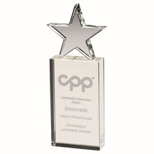 Load image into Gallery viewer, "Maneek" Premium Star Award. Thickness 30mm. Supplied in Presentation Case.
