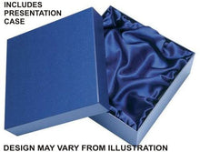 Load image into Gallery viewer, &quot;Phantom&quot; Crystal Award. Black with Blue Detail. Thickness 20mm. Supplied in Presentation Case.
