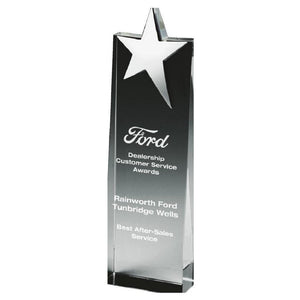 "Tritonia" Premium Quality Crystal Star Award. Supplied in Presentation Case.