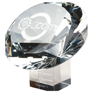 "Viola" Premium Quality Heavyweight Crystal Diamond Award. Supplied in Presentation Case.