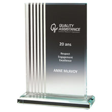 Load image into Gallery viewer, &quot;Xantia&quot; Clear Glass Award. Thickness 10mm. Supplied in Presentation Case.
