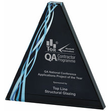 Load image into Gallery viewer, &quot;Universe&quot; Crystal Award. Black with Blue Detail. Thickness 20mm. Supplied in Presentation Case.
