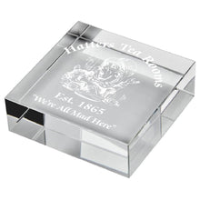 Load image into Gallery viewer, Prendon Square Glass Paperweight Engraved. Thickness 22mm. Supplied in Presentation Case.
