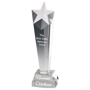 "Scilla" Premium Quality Crystal Star Award. Supplied in Presentation Case.